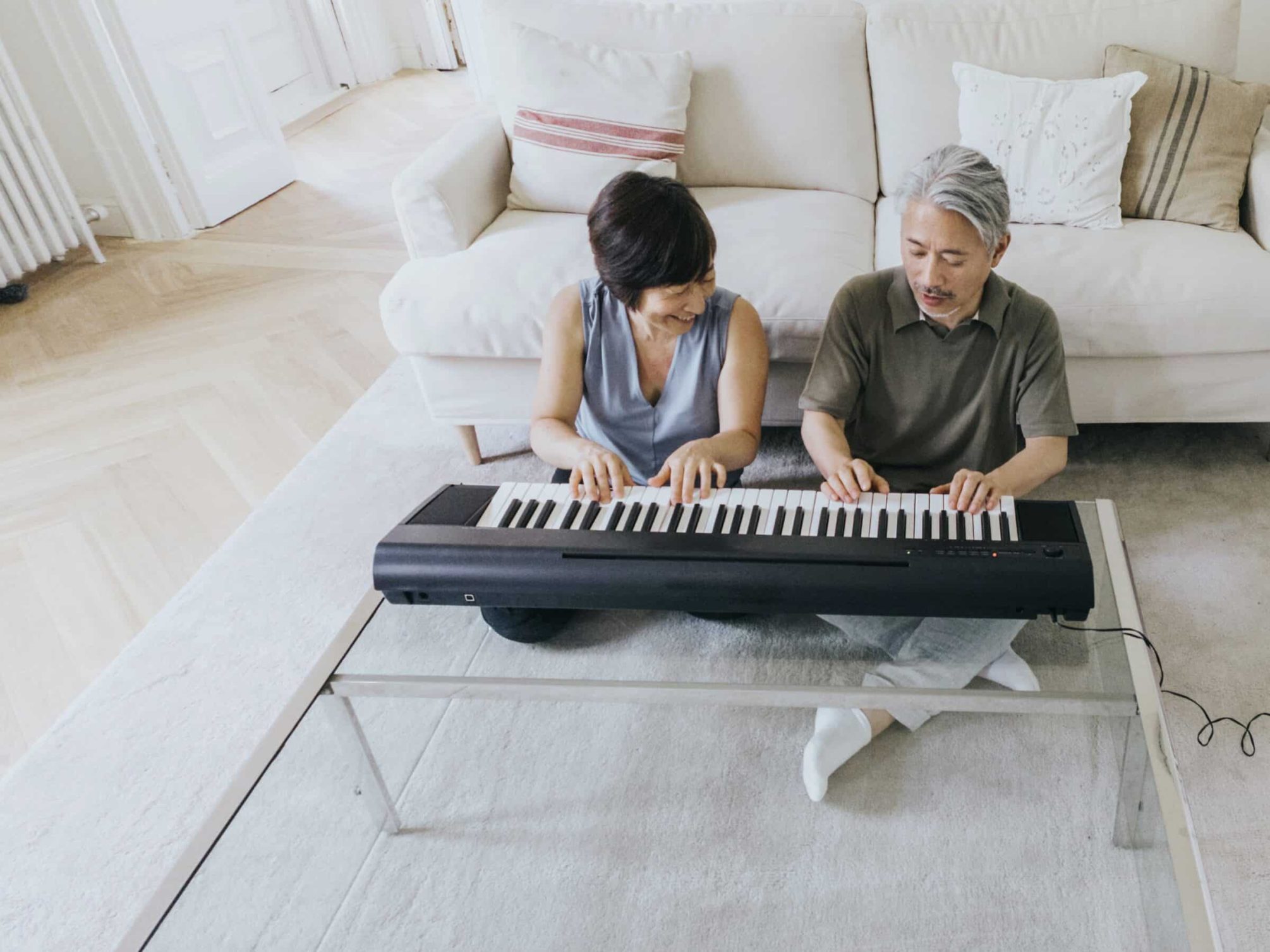 The marriage course - mature couple Mature couple spendign time together playing music